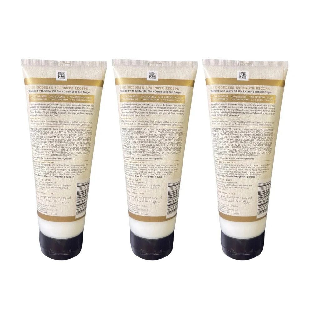 Carol's Daughter Goddess‎ Strength True Stretch Defining Cream 6.8 oz Lot of 3